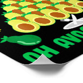 Avocado Tree Funny Food Vegan Christmas Gift  Poster (Hoek)