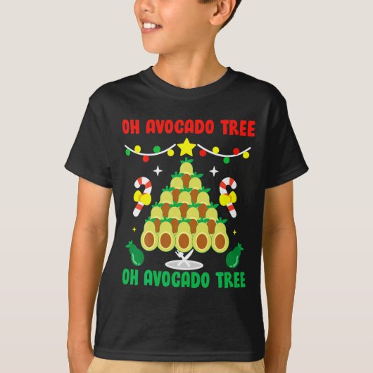 Avocado Tree Funny Food Vegan Christmas Gift  T-shirt (Voorkant)