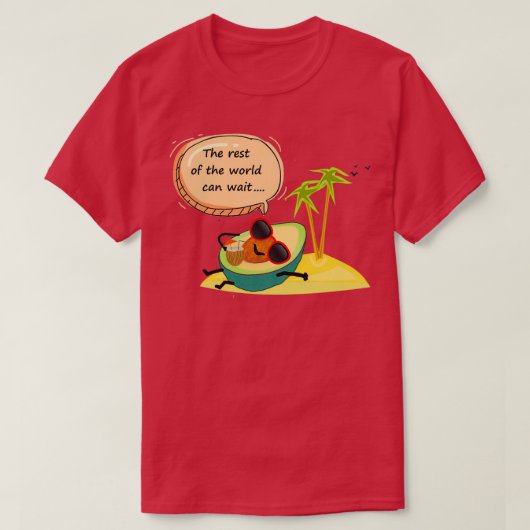 avocado tropisch eiland t-shirt (Design voorkant)