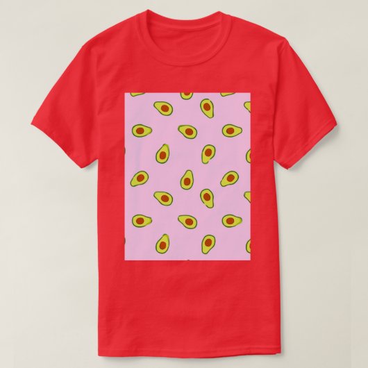 Avocado tropische fruitzomerpatroon t-shirt (Design voorkant)