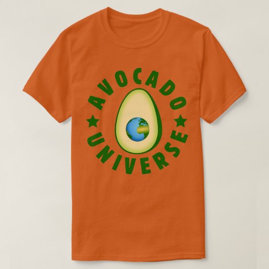 Avocado universum t-shirt (Design voorkant)