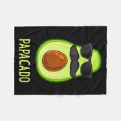 Avocado Vader Papacado Grappige Papa Vader Avocado Fleece Deken (Voorkant (Horizontaal))