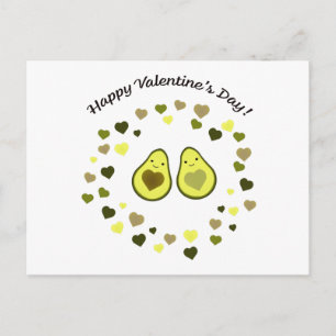 Avocado-Valentijn Feestdagenkaart