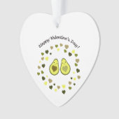 Avocado Valentijn Ornament (voorkant)