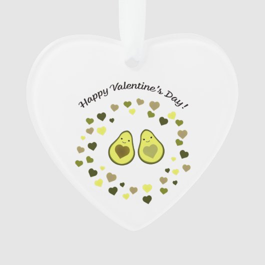 Avocado Valentijn Ornament (voorkant)