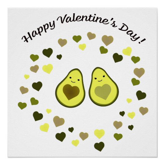 Avocado Valentijn Perfect Poster (Voorkant)
