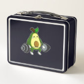 Avocado van Fitness met Barbell (Voorkant)