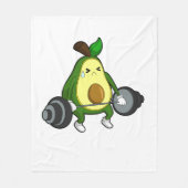 Avocado van Fitness met Barbell Fleece Deken (Voorkant)