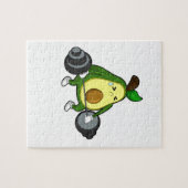 Avocado van Fitness met Barbell Legpuzzel (Horizontaal)