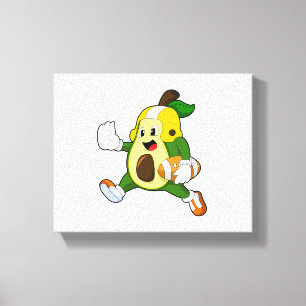 Avocado van Football Sport Canvas Afdruk