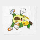 Avocado van Football Sport Fleece Deken (Voorkant (Horizontaal))