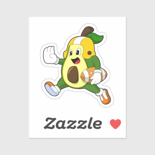 Avocado van Football Sport Sticker (Vel)