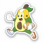 Avocado van Football Sport Sticker (Voorkant)
