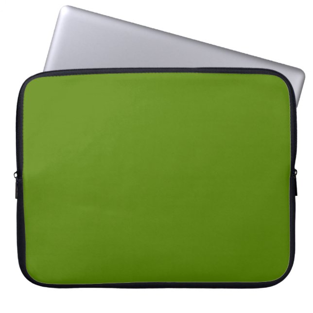 Avocado (vaste kleur) laptop sleeve (Voorkant)