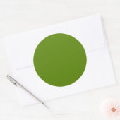 Avocado (vaste kleur) ronde sticker (Envelop)