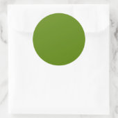 Avocado (vaste kleur) ronde sticker (Tas)