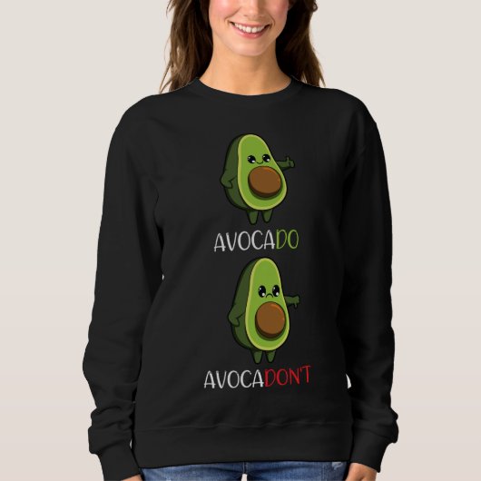 Avocado Vegan Vegetables Fruit Motiva Trui (Voorkant)