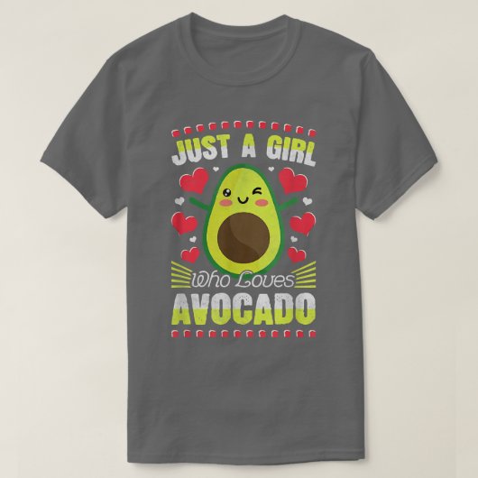 Avocado Vegan Vegetarian is een meisje dat van Avo T-shirt (Design voorkant)