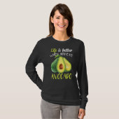 Avocado Vegan Vegetarisch Guacamole T-shirt (Voorkant volledig)