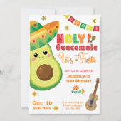 Avocado Verjaardag Fiesta Party Kinder Groen Rood Kaart (Voorkant)