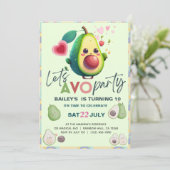 Avocado Verjaardag Heilige Guacamole Leuk Fiesta f Kaart (Staand voorkant)