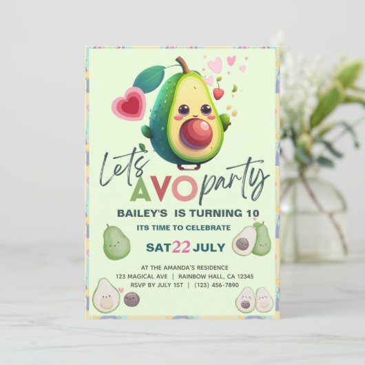 Avocado Verjaardag Heilige Guacamole Leuk Fiesta f Kaart (Staand voorkant)