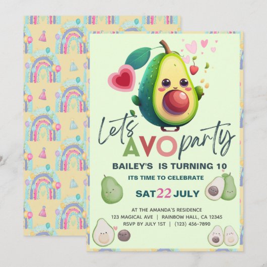 Avocado Verjaardag Heilige Guacamole Leuk Fiesta f Kaart (Voorkant / Achterkant)