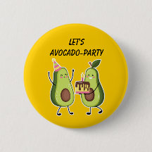 Avocado Verjaardagsfeestje Custom Speld