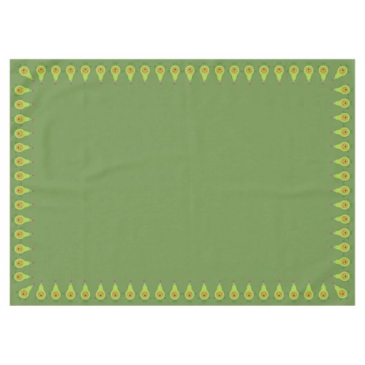 Avocado verjaardagsparty Kinder Tafelkleed (Voorkant (Horizontaal))