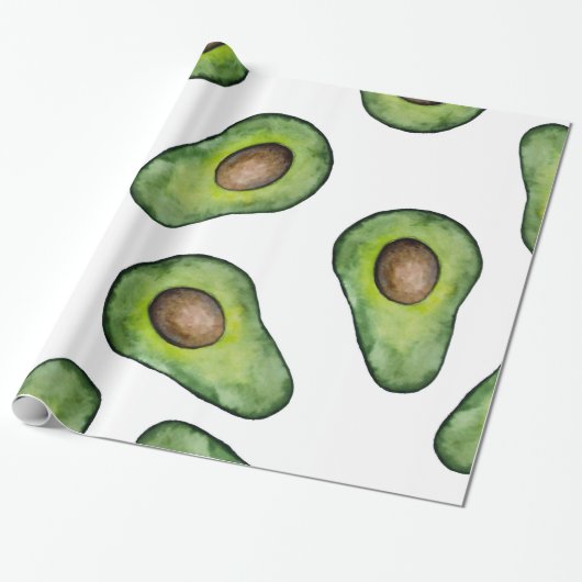 Avocado-verpakkingspapier Cadeaupapier (Uitgerold)
