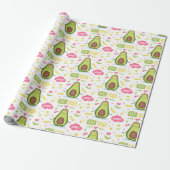 Avocado-verpakkingspapier Cadeaupapier (Uitgerold)