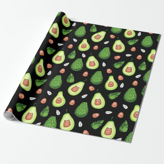 Avocado-verpakkingspapier Cadeaupapier (Uitgerold)