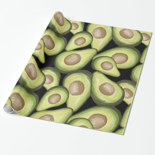 Avocado-verpakkingspapier Cadeaupapier (Uitgerold)