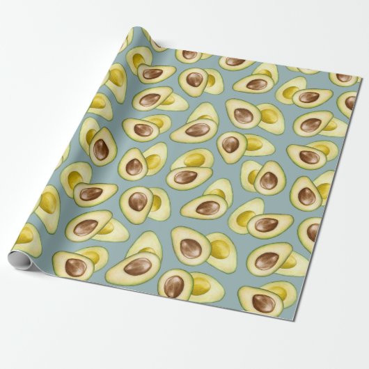 Avocado-verpakkingspapier Cadeaupapier (Uitgerold)