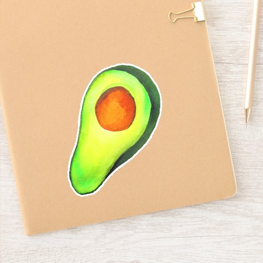 Avocado verslaafde groene cute kunst sticker (Notitieboek)