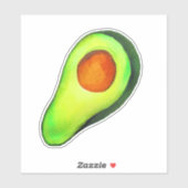 Avocado verslaafde groene cute kunst sticker (Vel)