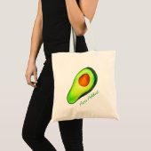 Avocado-verslaafde groene leuke kunst tote bag (Voorkant (product))