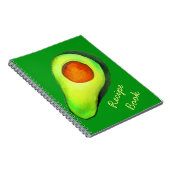 Avocado-verslaafde groene recept kunst notitieboek (Rechterzijde)