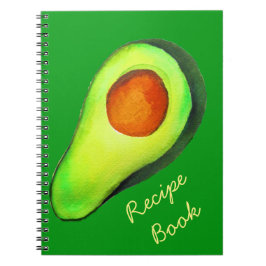 Avocado-verslaafde groene recept kunst notitieboek