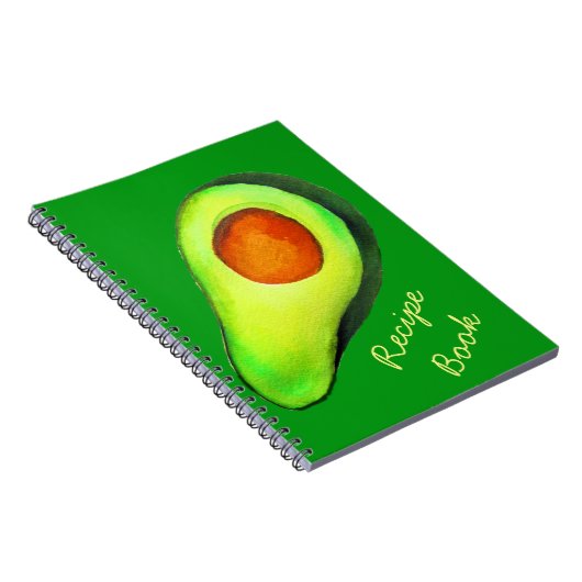 Avocado-verslaving groene recept art notitieboek (Rechterzijde)
