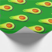 Avocado-verslaving groene schattige kunst cadeaupapier (Hoek)