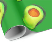 Avocado-verslaving groene schattige kunst cadeaupapier (Rol Hoek)