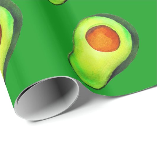 Avocado-verslaving groene schattige kunst cadeaupapier (Rol Hoek)