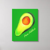 Avocado-verslaving groene schattige kunst