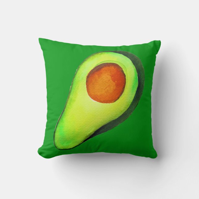 Avocado-verslaving groene schattige kunst kussen (Voorkant)