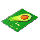 Avocado-verslaving groene schattige kunst notitieboek (Linkerzijde)