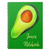 Avocado-verslaving groene schattige kunst notitieboek (Voorkant)