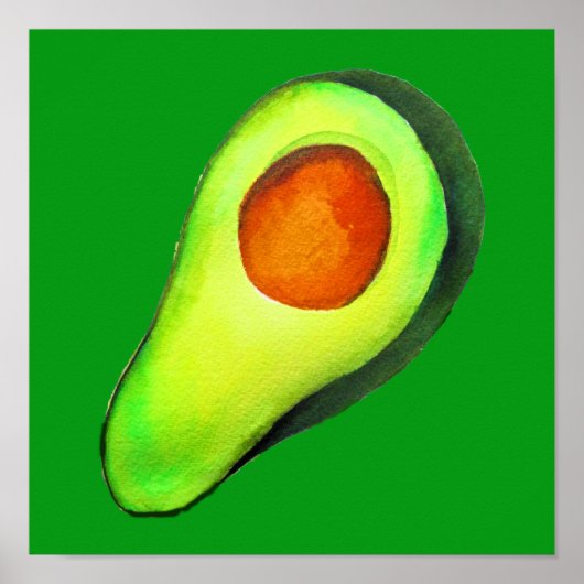 Avocado-verslaving groene schattige kunst poster (Voorkant)