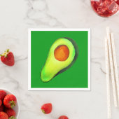 Avocado-verslaving groene schattige kunst servet (Insitu)