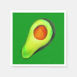Avocado-verslaving groene schattige kunst servet